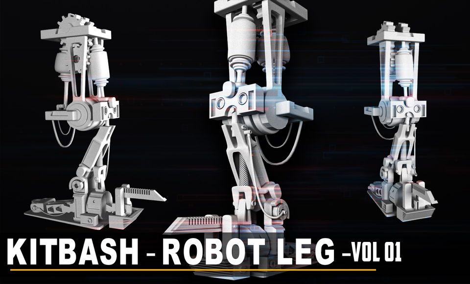 KitBash of Robot' Leg - vol 01