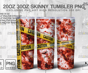 20 OZ Crime Scene Skinny Tumbler Design