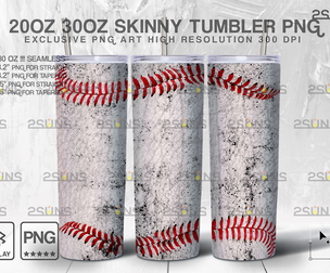 20oz Dirty Baseball MOM Skinny Tumbler