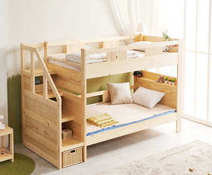 Hairy wood storage type bunk bed SS