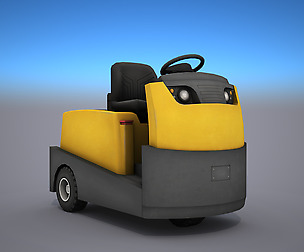 Tow Tractor - Low Poly