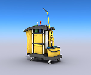 Cleaning Cart - Low Poly