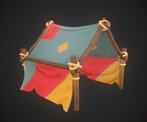 stylized tent