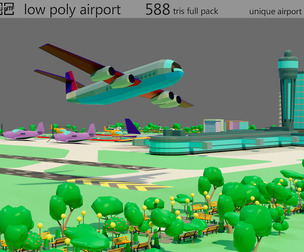 Cartoon airport