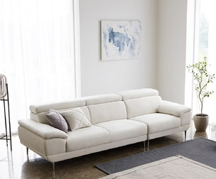 Aquatex Suede 4 Seater Fabric Sofa