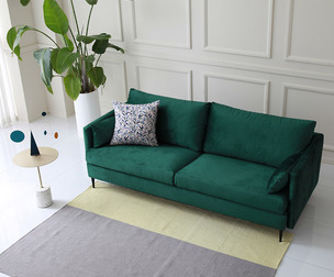 Roxy Waterproof Velvet Fabric 3 Seater Sofa