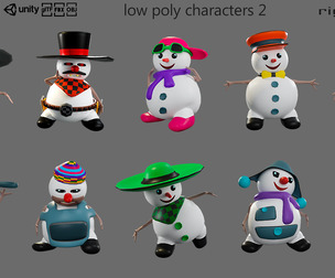 Cartoon characters-2 snowmen