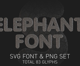 Elephant Color SVG Font and PNGs