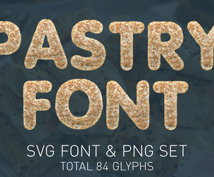 Pastry Color Bitmap SVG Font & PNGs
