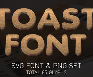 Toast Color Bitmap Font and PNGs