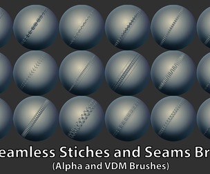 Seamless Cloth Stiches and seams Vol 1