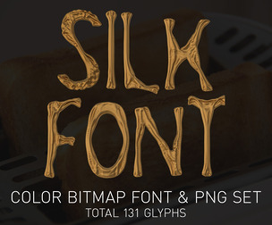 Silk Color Bitmap Font & PNGs