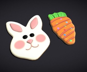 Bunny and Carrot Cookie