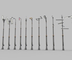 Sci fi street lighting 10