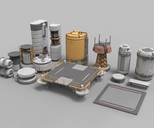 sci-fi Architecture kitbash 41