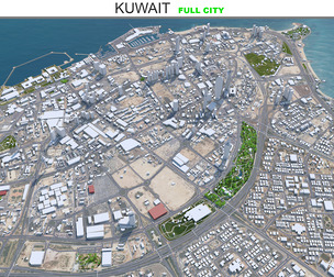 Kuwait City 3d model 80km