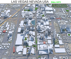 Las Vegas Nevada City USA 3D Model 50km