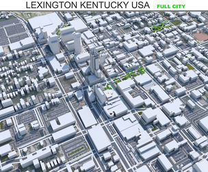 Lexington Kentucky city USA 3d model 70km