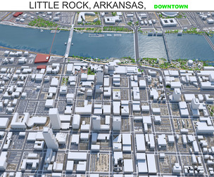 Little Rock Downtown city Arkansas USA 6km