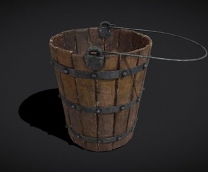 Reinforced Wooden Bucket