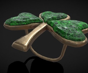 Jade Clover Ring