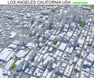 Los Angeles downtown city California USA  8km