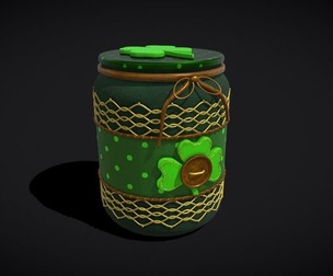 St Patrick Clover Jar