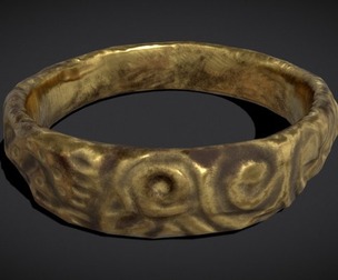 Medieval Carved Gold Ring