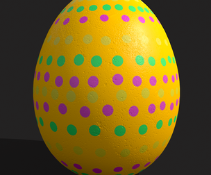 Easter Egg Yellow Spotted