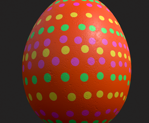 Easter Egg Orange Spotted