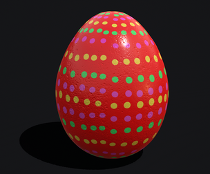 Easter Egg Red Spotted