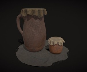Fabric Covered Pottery