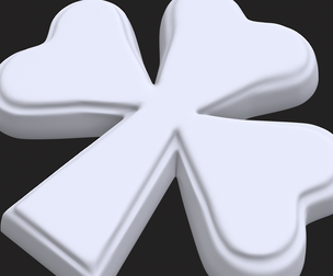Clover Layered 3D Print Model.