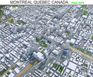 Montreal city 3d model 75km