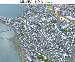 Mumbai City  india 3D Model 50km