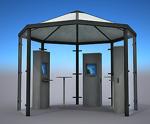 Multimedia Kiosk - Low Poly