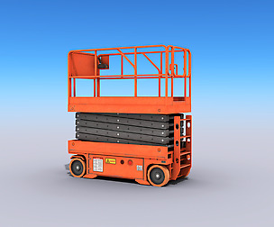 Scissor Lift Platform - Low Poly