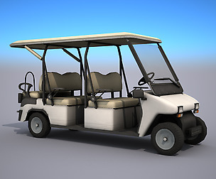 Golf Cart - Low poly