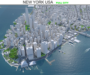 New York city 3D Model 65km