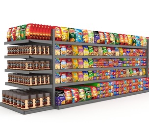 3D Market snack section Low-poly 3D model