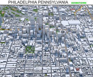 Philadelphia Downtown city Pennsylvania USA 8km