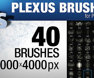 40 Plexus Brushes for Photoshop