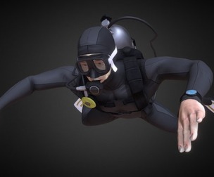 Scuba Diver Diving Suit