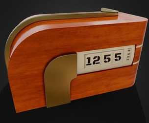 Art Deco Clock V01 - Low Poly