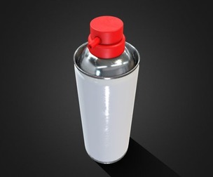 Compressed Air Can V02 - Low Poly