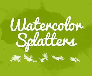 32 Watercolor Splatters