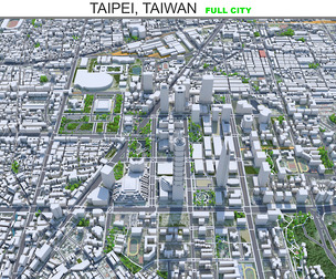 New City 3D Model Taipei 60 km