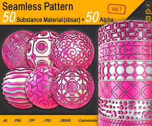 50 Seamless Pattern + Alpha (4K) Vol 7