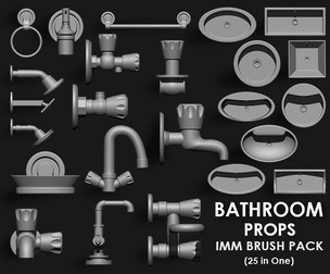 Bathroom Props IMM Brushes 25 in one