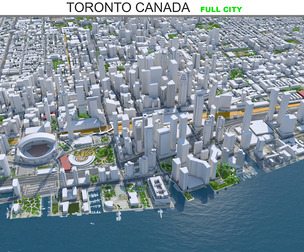 Toronto City Canada 3D Model 75km